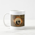 Golden Fractal Heart with Love Mug