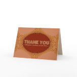 Golden Fractal Lace Custom Thank You Card