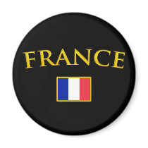 Golden France magnets
