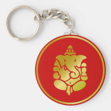 Golden Ganesha Key Chains