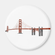 Golden Gate Bridge: 3D Model: Fridge Magnets