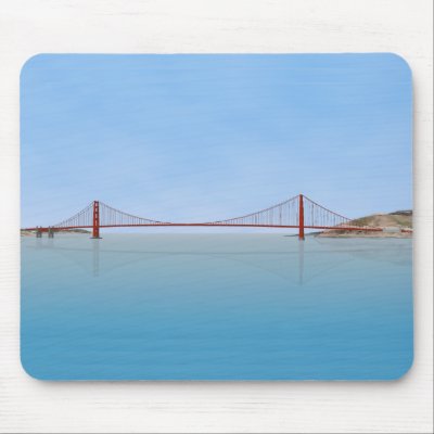 Golden Gate Bridge: 3D Model: Mouse Mats by spiritswitchboard