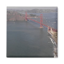 Golden Gate Bridge Aerial Photo Magnet by luv2fly Golden Gate Bridge Aerial Photo Magnet