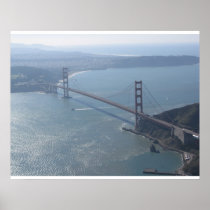 Golden Gate Bridge Aerial Photo Posters