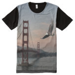 Golden Gate Bridge and Eagle All-Over Print T-shirt