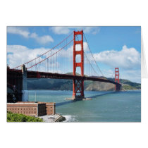 Golden Gate Bridge And Fort Point In San Francisco Cards