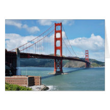 Golden Gate Bridge And Fort Point In San Francisco Cards