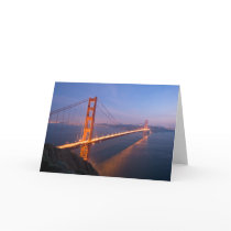 Golden Gate Bridge at Sunset greeting card