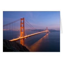 Golden Gate Bridge at Sunset greeting card