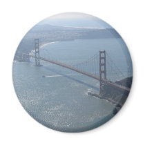 Golden Gate Bridge Circle Magnet by luv2fly Golden Gate Bridge Circle Magnet