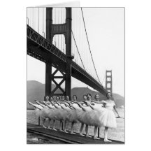 Golden Gate Bridge Dancers Greeting Cards