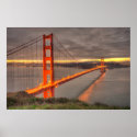 Golden Gate Bridge Erie Sunrise posters