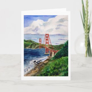 Golden Gate Bridge Greeting Card card