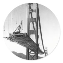 Golden Gate Bridge I Round Stickers