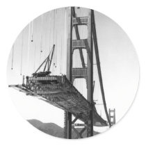 Golden Gate Bridge I Round Sticker