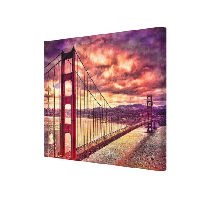 Golden Gate Bridge in San Francisco, California. Gallery Wrapped Canvas Golden Gate Bridge in San Francisco, California. Gallery Wrapped Canvas