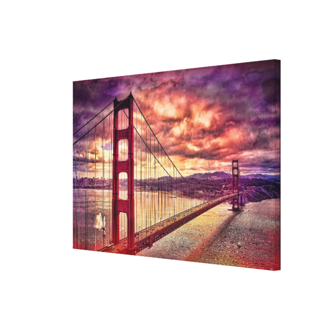 Golden Gate Bridge in San Francisco, California. Stretched Canvas Print Golden Gate Bridge in San Francisco, California. Stretched Canvas Print