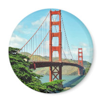Golden Gate Bridge In San Francisco Refrigerator Magnet
