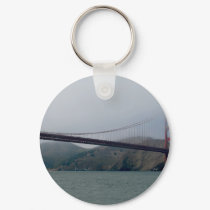Golden Gate Bridge on a Foggy Day keychains