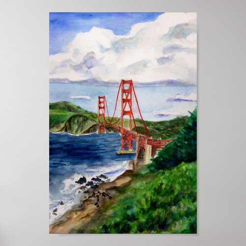 golden gate bridge drawing clip art. Golden Gate Bridge Poster