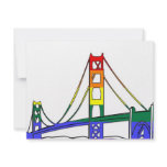 Golden Gate Bridge Rainbow Pride Personalized Invitations