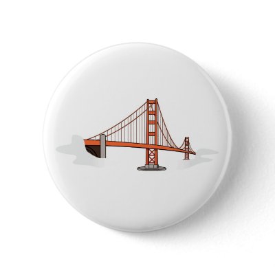 Golden Gate Bridge San Francisco Destination Button