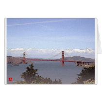 Golden Gate Bridge-SanFrancisco Digital Watercolor cards