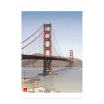Golden Gate Bridge-SanFrancisco Digital Watercolor posters