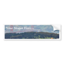 Golden Gate Bridge Seen From Twin Peaks bumper stickers