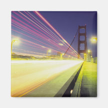 Golden Gate Bridge, traffic lights, San Refrigerator Magnets