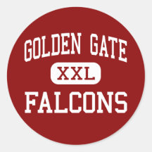 Golden Gate - Falcons - Middle - Naples Florida Round Stickers