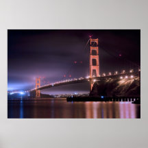 Golden Gate Night Magenta 0108 by Buck Cash Print
