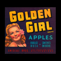Golden Girl Brand Apples Vintage Advertisment t-shirts