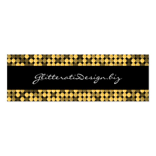 Golden Glam Skinny Bizcard Business Card (front side)