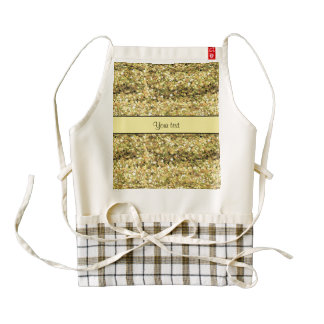 Golden Glitters Zazzle HEART Apron