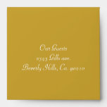 Golden Glitz & Shimmer Snowflakes Wedding Envelopes