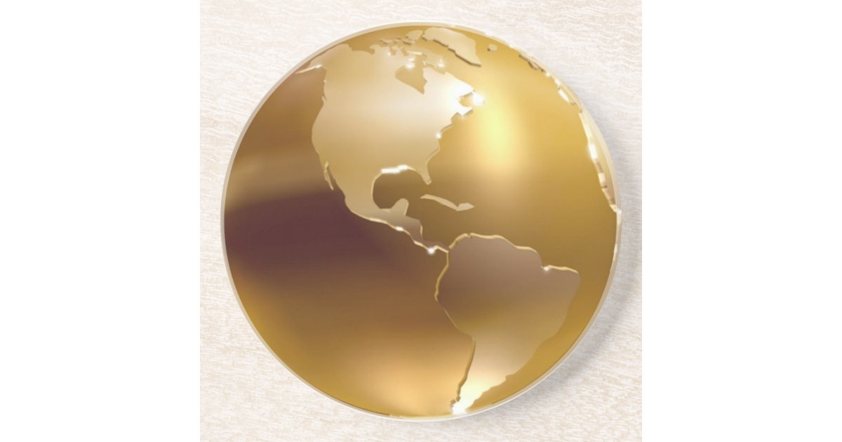 Golden Globe Cosater Sandstone Coaster Zazzle