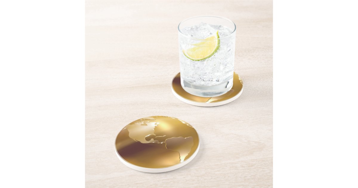Golden Globe Cosater Sandstone Coaster Zazzle