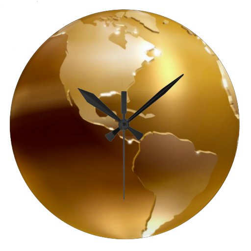 Golden Globe Wall Clock Zazzle