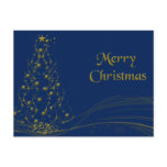 Golden Glow Christmas Tree Postcard