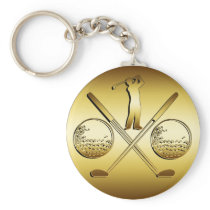 GOLDEN GOLF KEY CHAIN