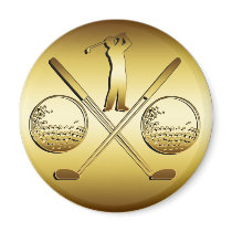 GOLDEN GOLF REFRIGERATOR MAGNETS