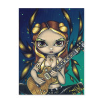"Golden Guitar Fairy" Postcard by strangeling "Golden Guitar Fairy" Postcard