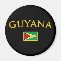 Golden Guyana Refrigerator Magnet