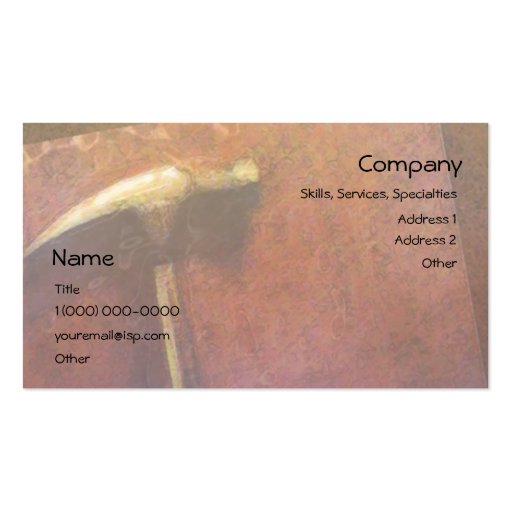 Golden Hammer Carpenter Business Card (front side)