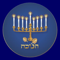 Golden Hanukkah Stickers stickers