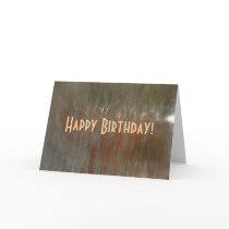 Golden Happy Birthday Card