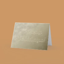 Golden Happy Holidays cards