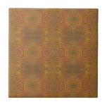 Golden Haze Abstract Tile