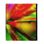 Golden Heart Rays Abstract iPad Case Cover
